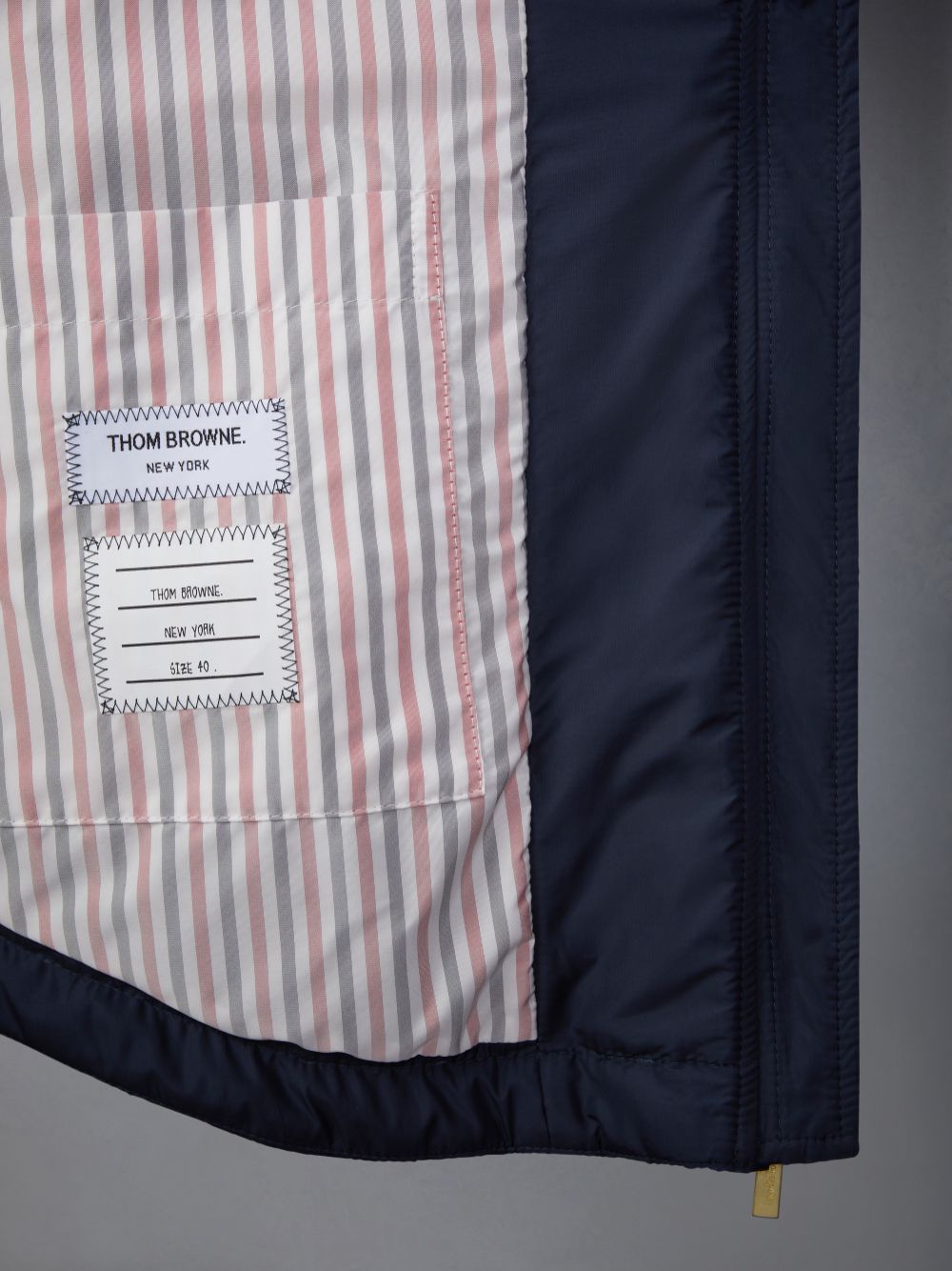 Thom Browne Ultra Light Nylon Tech Down Fill Hood Shirt Hem Jacken Damen Blau | BJM63L63793