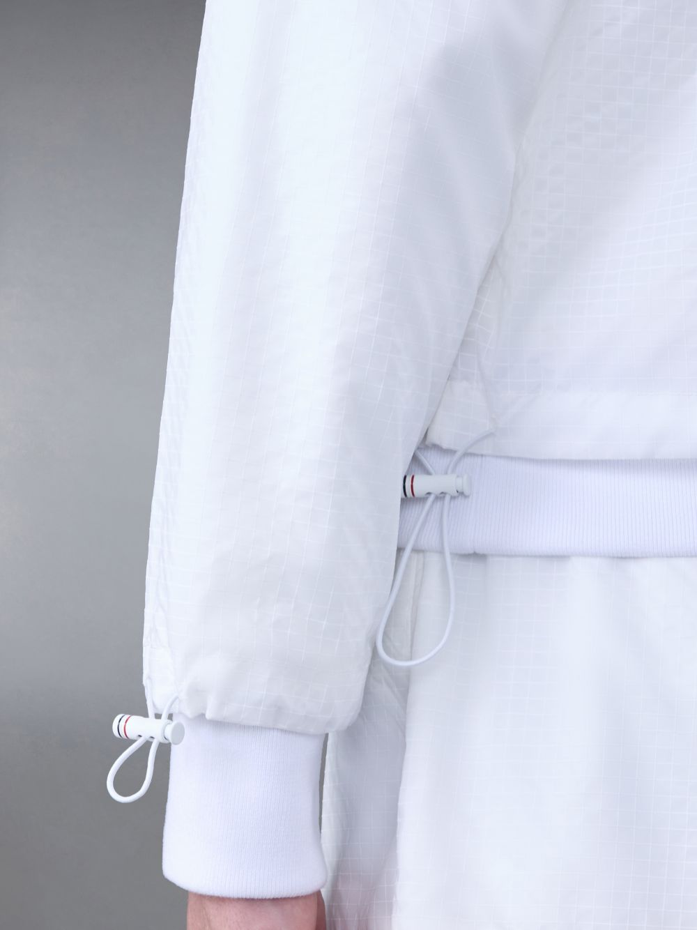 Thom Browne Ultralight Ripstop 4-Bar Funnel Neck Jacken Herren Weiß | ART27R95692