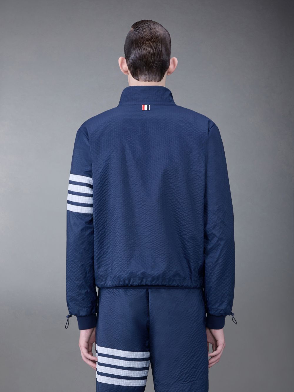 Thom Browne Ultralight Ripstop 4-Bar Funnel Neck Jacken Herren Blau | TMR33Y04999