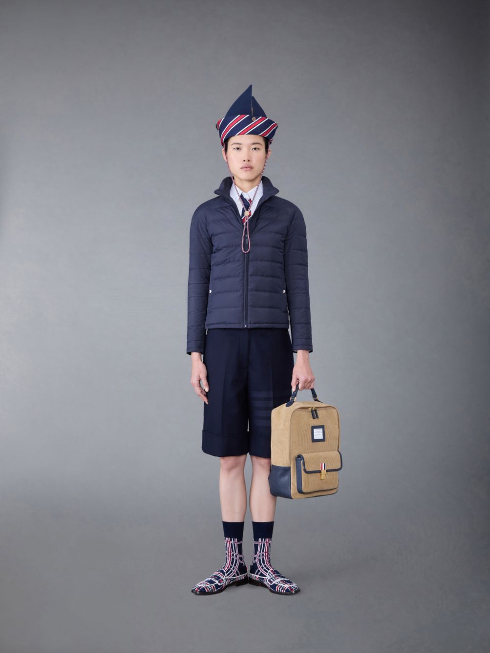 Thom Browne Ultralight Tech Down 4-Bar Packable Funnel Neck Jacken Damen Blau | ZGR95T37008