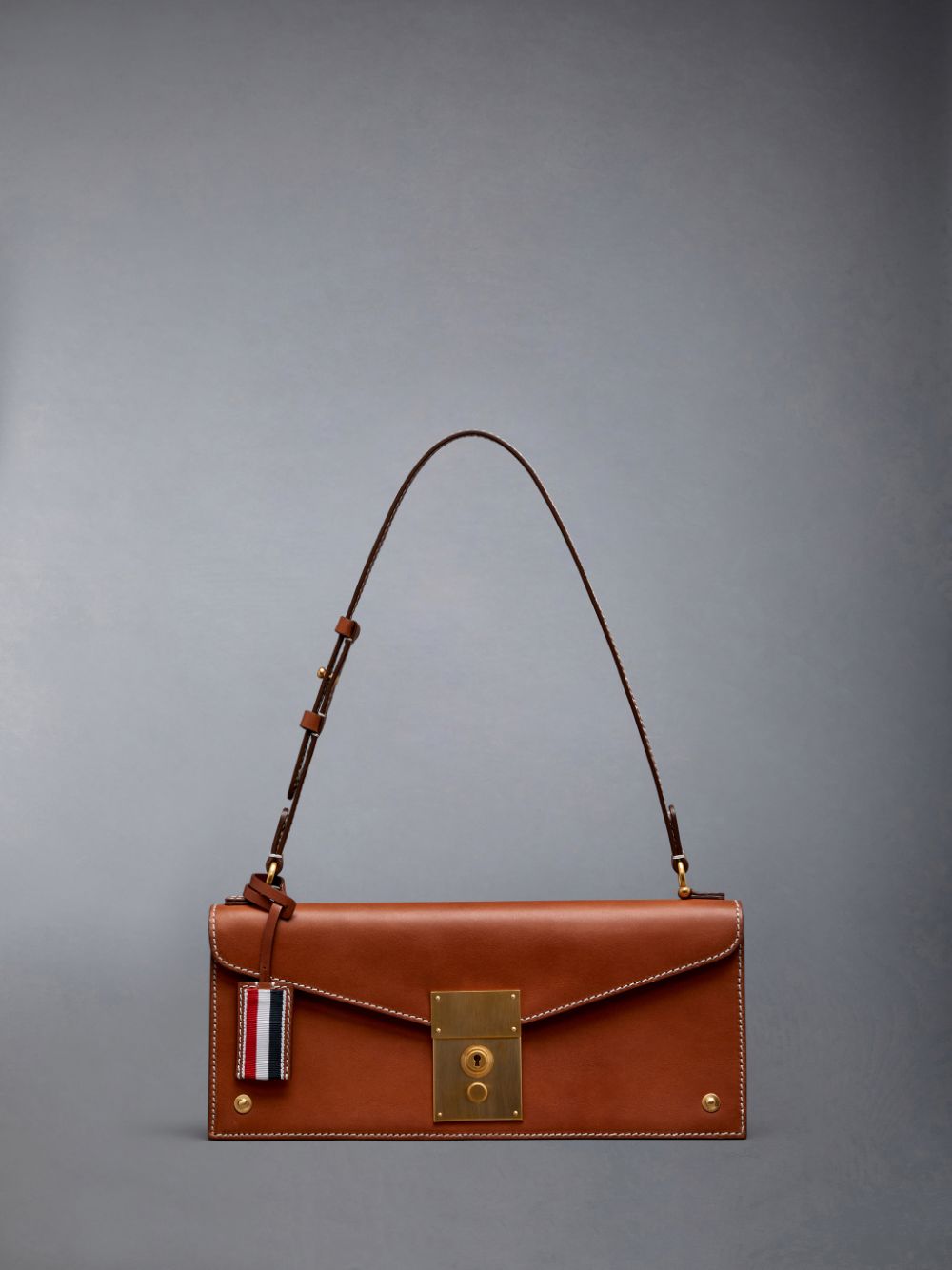 Thom Browne Vacchetta Leather Mrs.uette Unterarmtasche-Taschen Damen Braun | KHD21Q49088