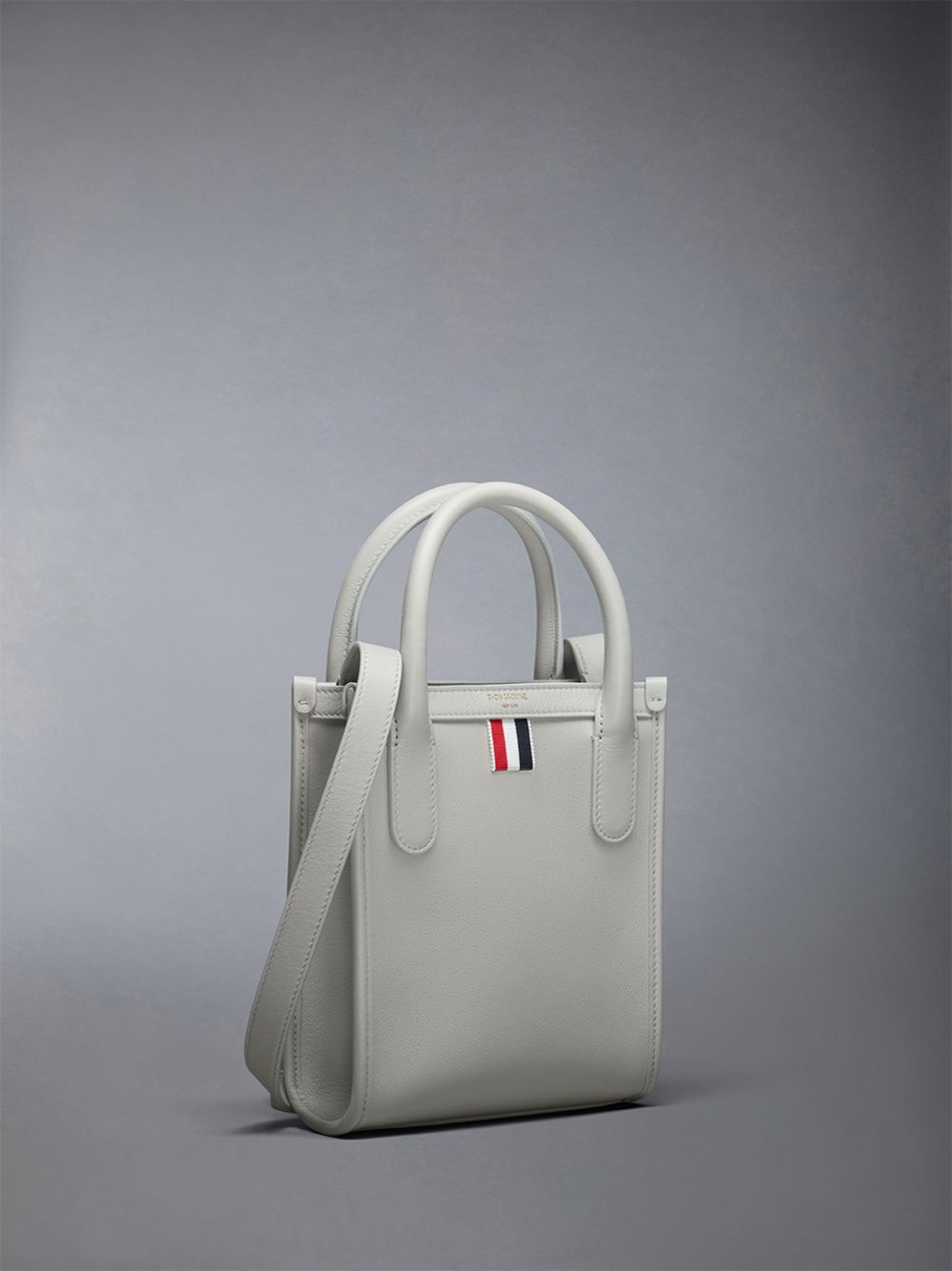 Thom Browne Vertical Mini in Smooth Calf Tragetaschen Herren Beige | QWK76H22340