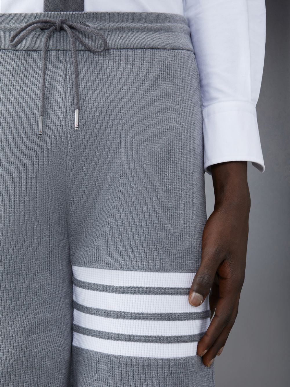 Thom Browne Waffle 4-Bar Sweatshorts Herren Grau | MRX07C33843