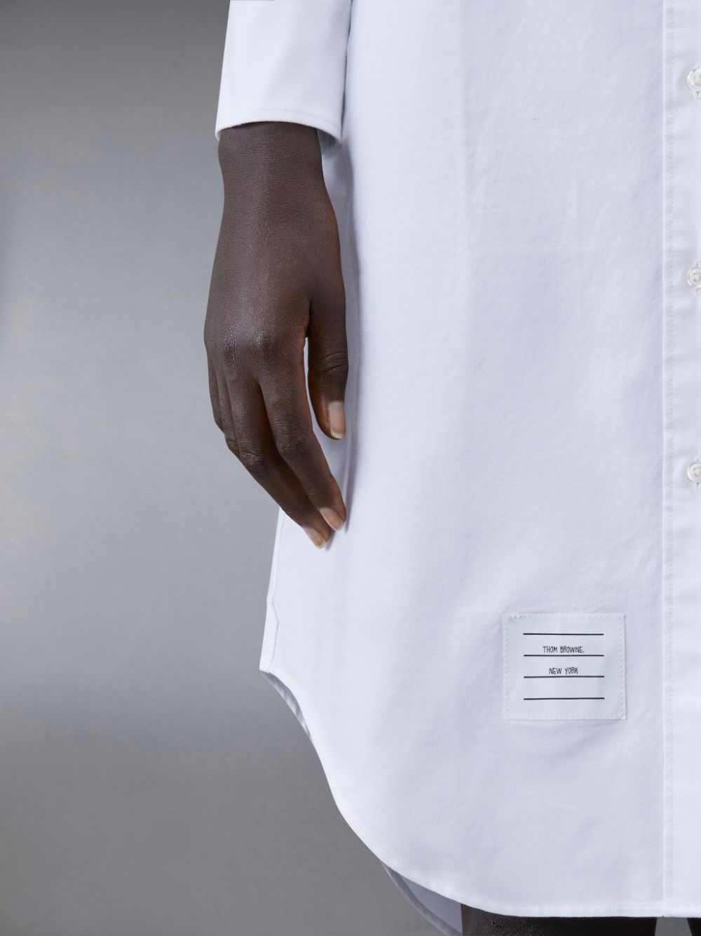 Thom Browne White Classic Oxford Long-sleeve Button Down Knee Length Shirt Kleid Damen Weiß | ZIQ51H90968
