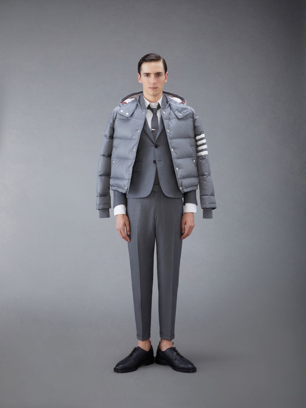 Thom Browne White Oxford Striped Grosgrain Armband Classic Hemd Herren Weiß | YER87G22186