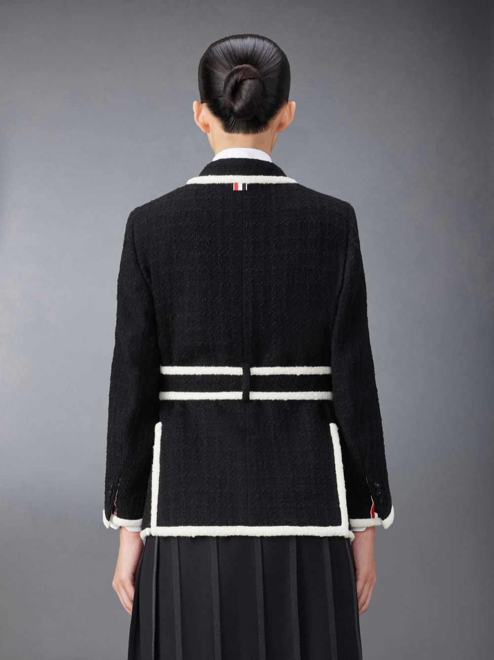 Thom Browne Wolle Tipping Safari Jacken Damen Schwarz | UHM87L51616