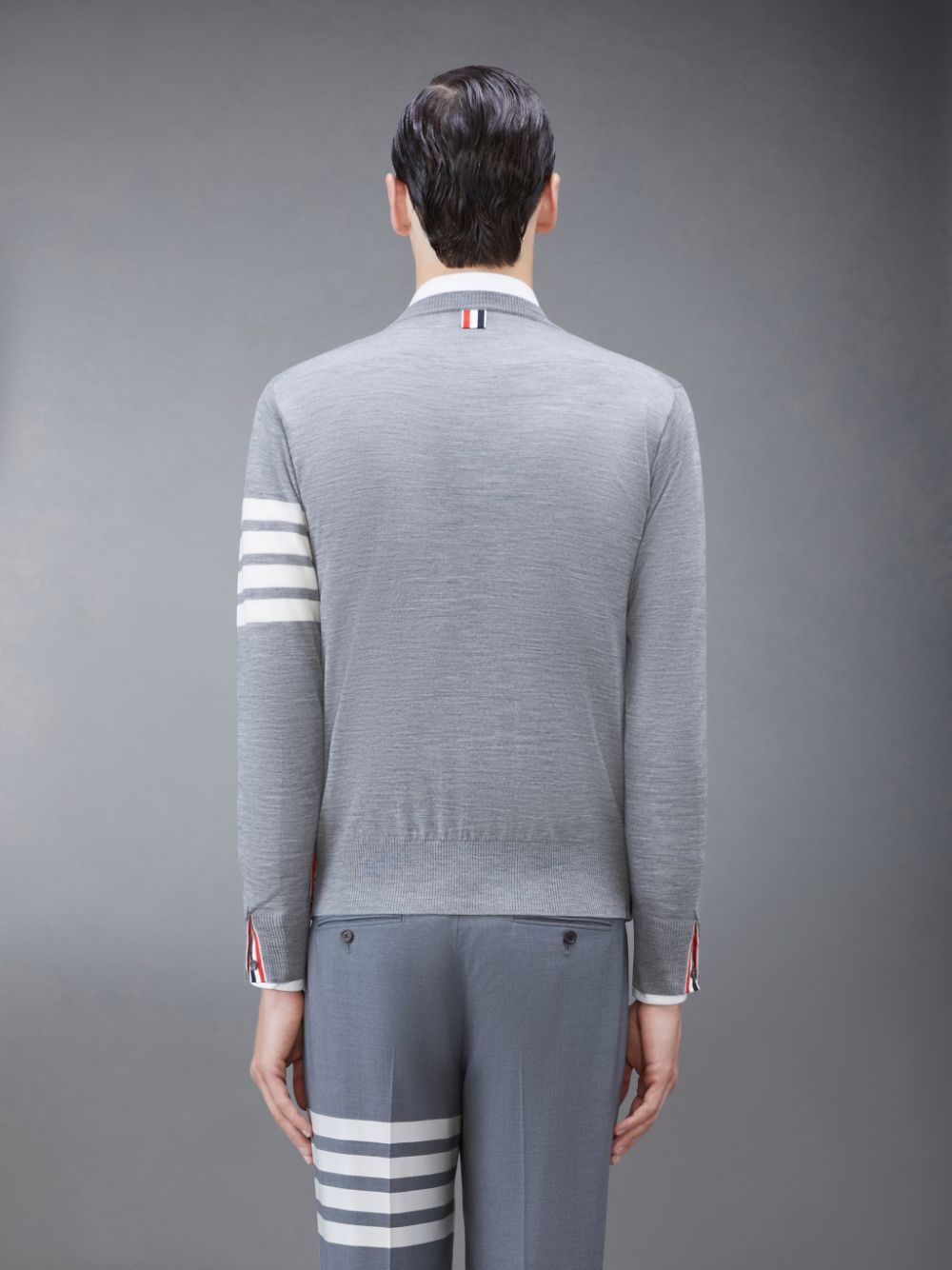 Thom Browne Wool 4-Bar Pullover Herren Grau | RZK59L68312