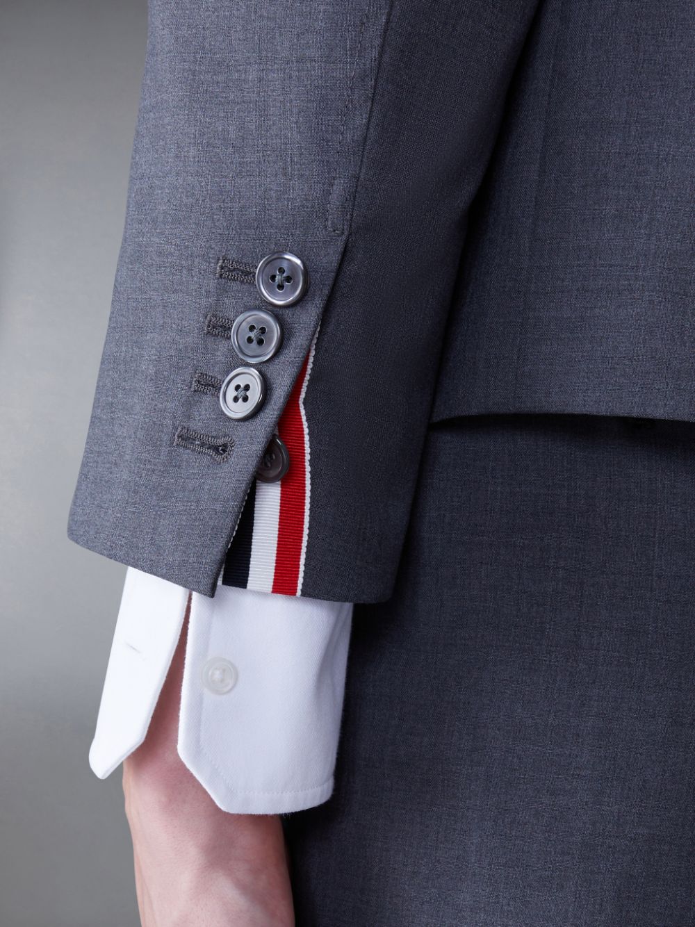 Thom Browne Wool 4-Bar Sack Sport Mäntel Herren Grau | XMN12I57867