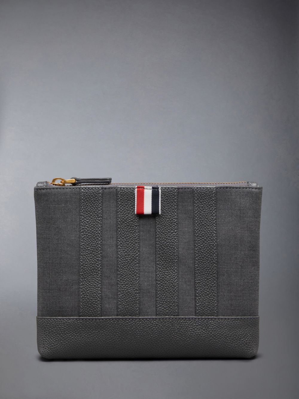 Thom Browne Wool 4-Bar Unterarmtasche-Taschen Herren Grau | WPO29B13533