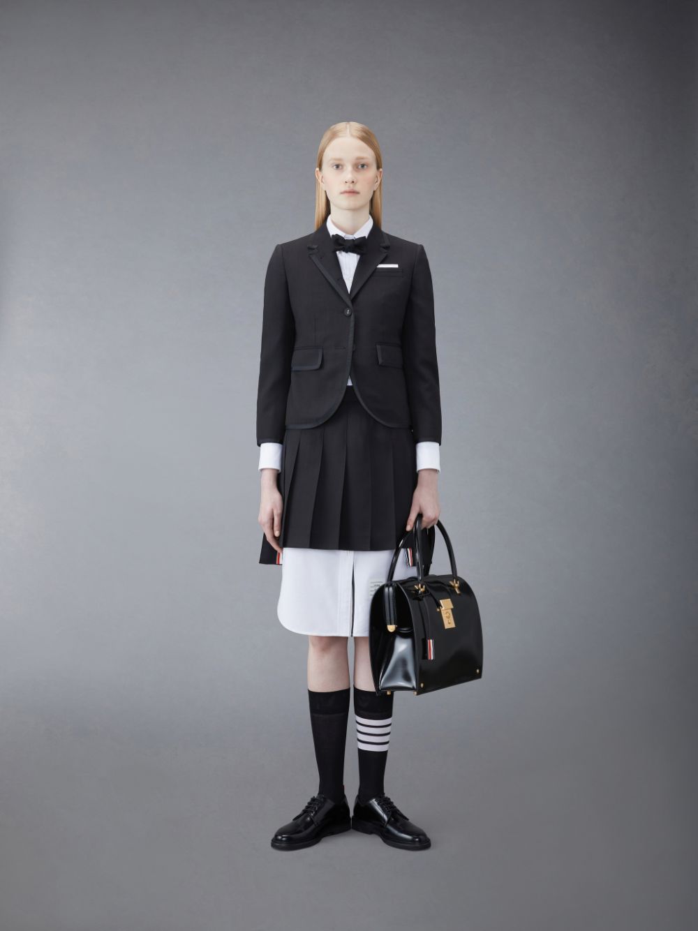 Thom Browne Wool Fresco Slim Fit Sport Mäntel Damen Schwarz | FHL45J25734