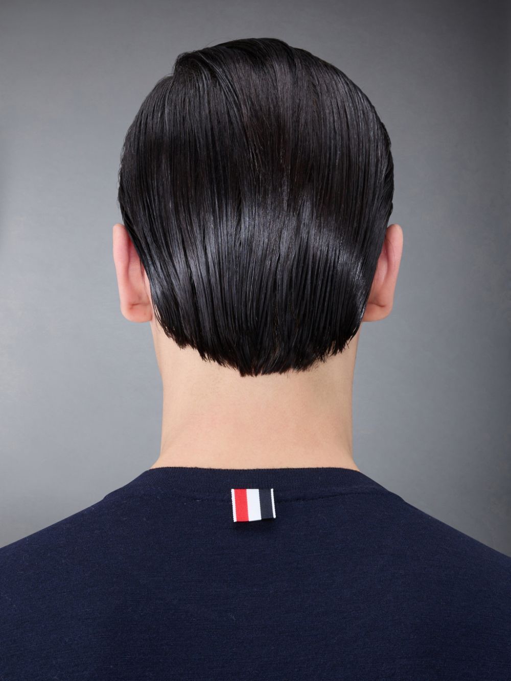 Thom Browne Wool Jersey 4-Bar Long Sleeve T-shirts Herren Blau | QUZ05N06858
