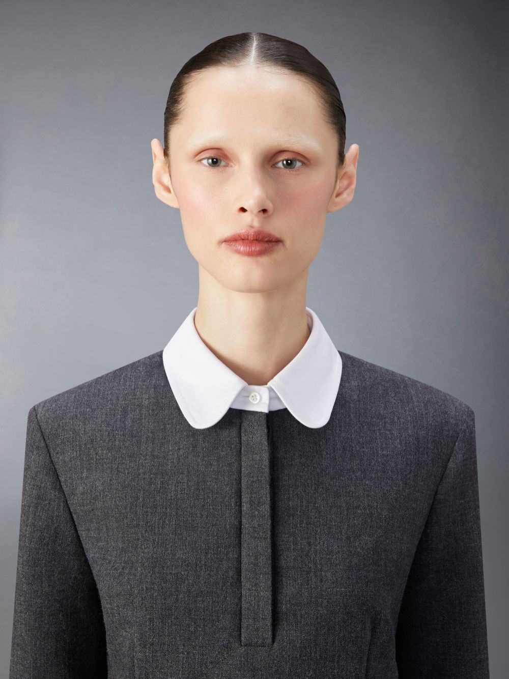 Thom Browne Wool Mini Shift Kleid Damen Grau | QXX41E07975