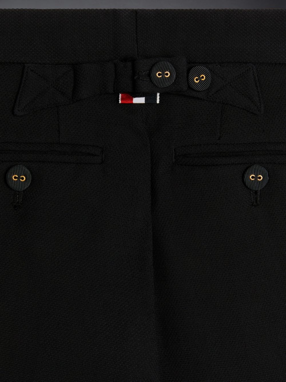Thom Browne Wool Pique Suiting Tuxedo Bermuda Kurze Hose Mädchen Schwarz | EBE48Y28269