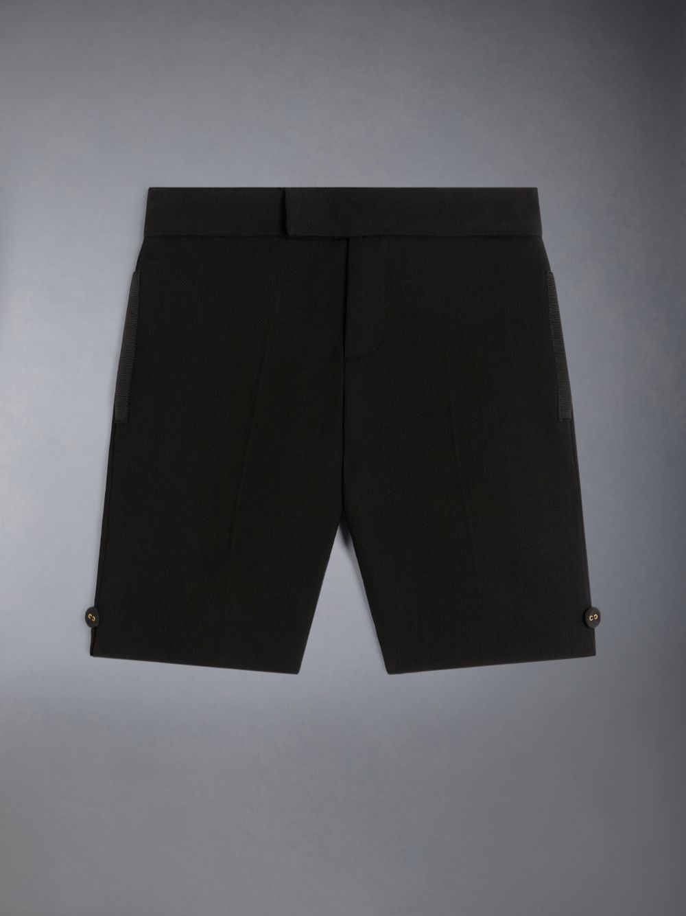 Thom Browne Wool Pique Suiting Tuxedo Bermuda Kurze Hose Mädchen Schwarz | EBE48Y28269