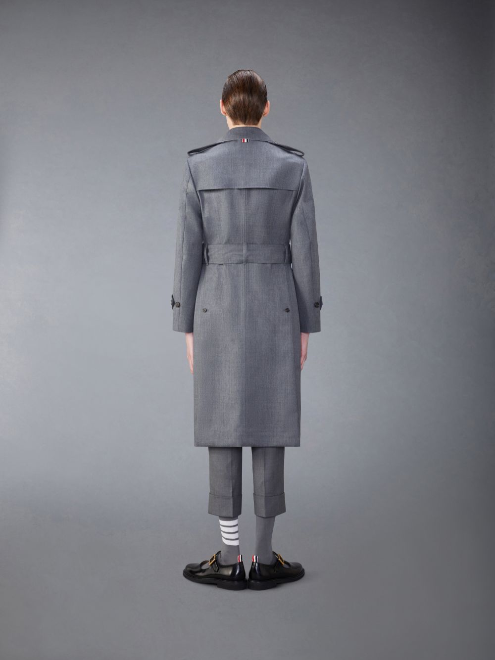 Thom Browne Wool Twill Unconstructed Trench Mäntel Herren Grau | MDA80W01502