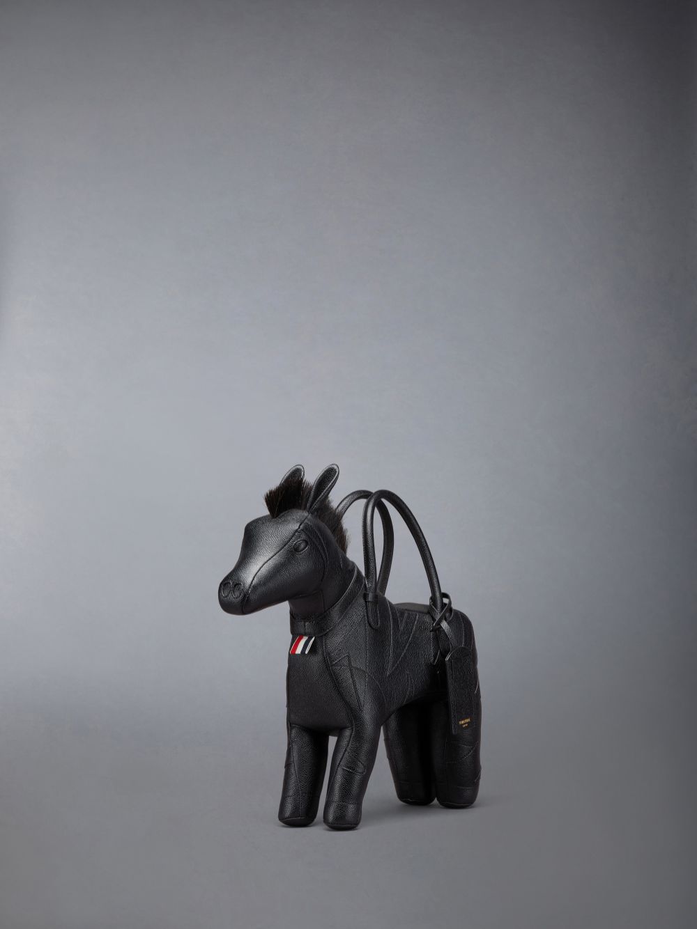 Thom Browne Zebra in Pebble Grain Tragetaschen Herren Schwarz | TKI78A51518