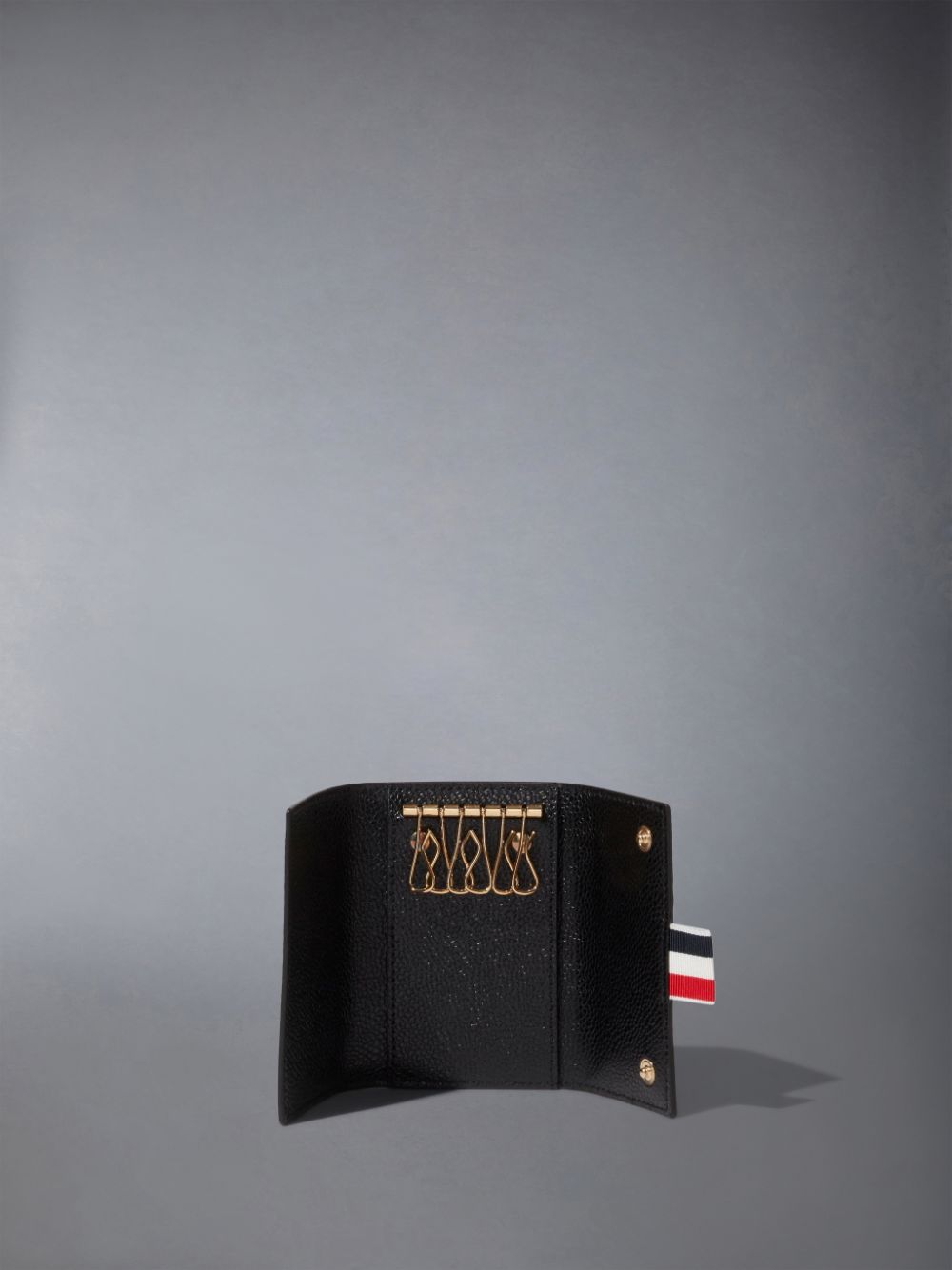 Thom Browne pebbled-leather key Geldbörse Herren Schwarz | CSK46Y57156
